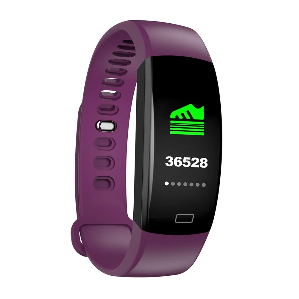 696 смарт-браслет F64HR Smartband gps водонепроницаемый монитор сна фитнес-Браслет Смарт-часы будильник для iOS Androi - Цвет: Purple