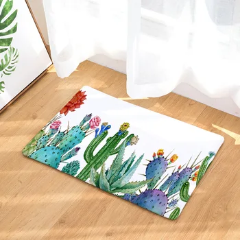 

1PC 40x60cm cactus Home Bath Mat Non-slip Bathroom Carpet Soft Mat kitchen Toilet Floor Decor Christmas