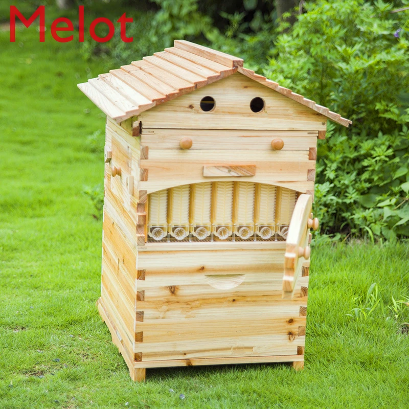 

Automatic Honey Bee Hive House Honey Collection Wooden Food Grade Box Bee Hive Frame Beehive Box Beekeeping Box Tools Supplies