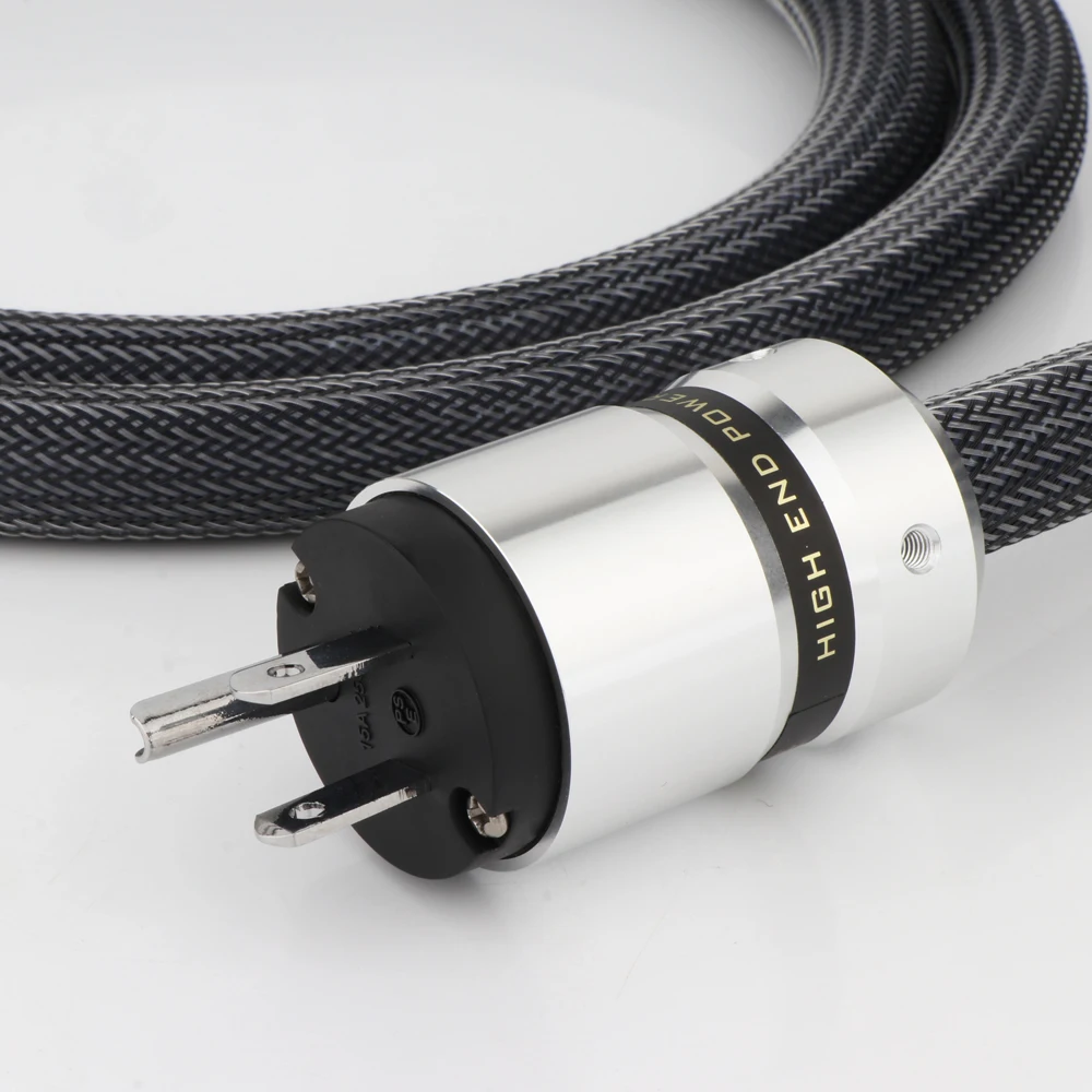 OFC Kupfer Hifi Audio Stromkabel Audiophiles Netzkabel mit US-Stecker und C19 IEC Buchse D503080 – Detail 6