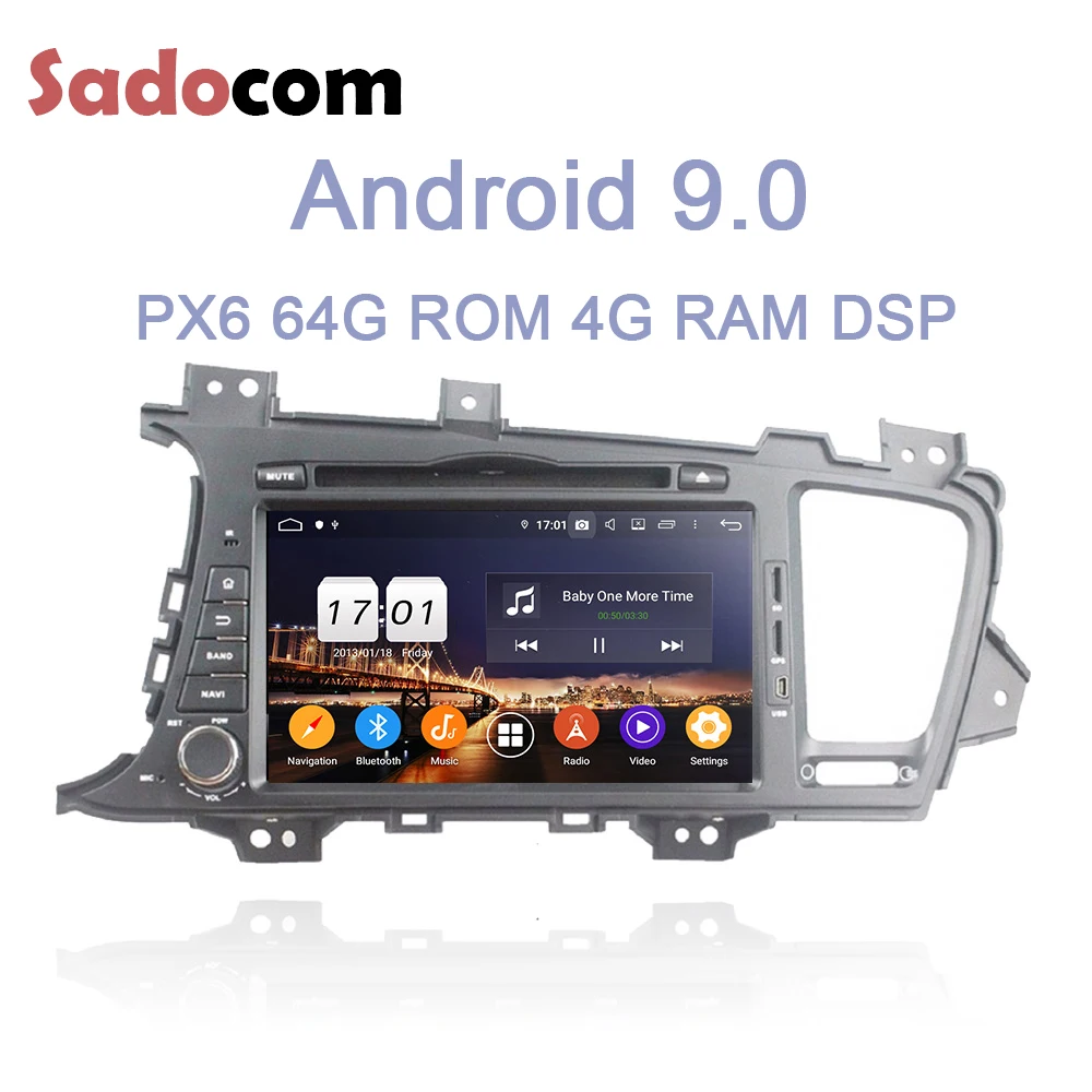 " DSP ips 2 din TDA7851 Android 9,0 8 ядерный 4 Гб ОЗУ 64 Гб ПЗУ автомобильный dvd-плеер RDS Авторадио BT 4,2 gps для kia K5 OPTIMA 2011