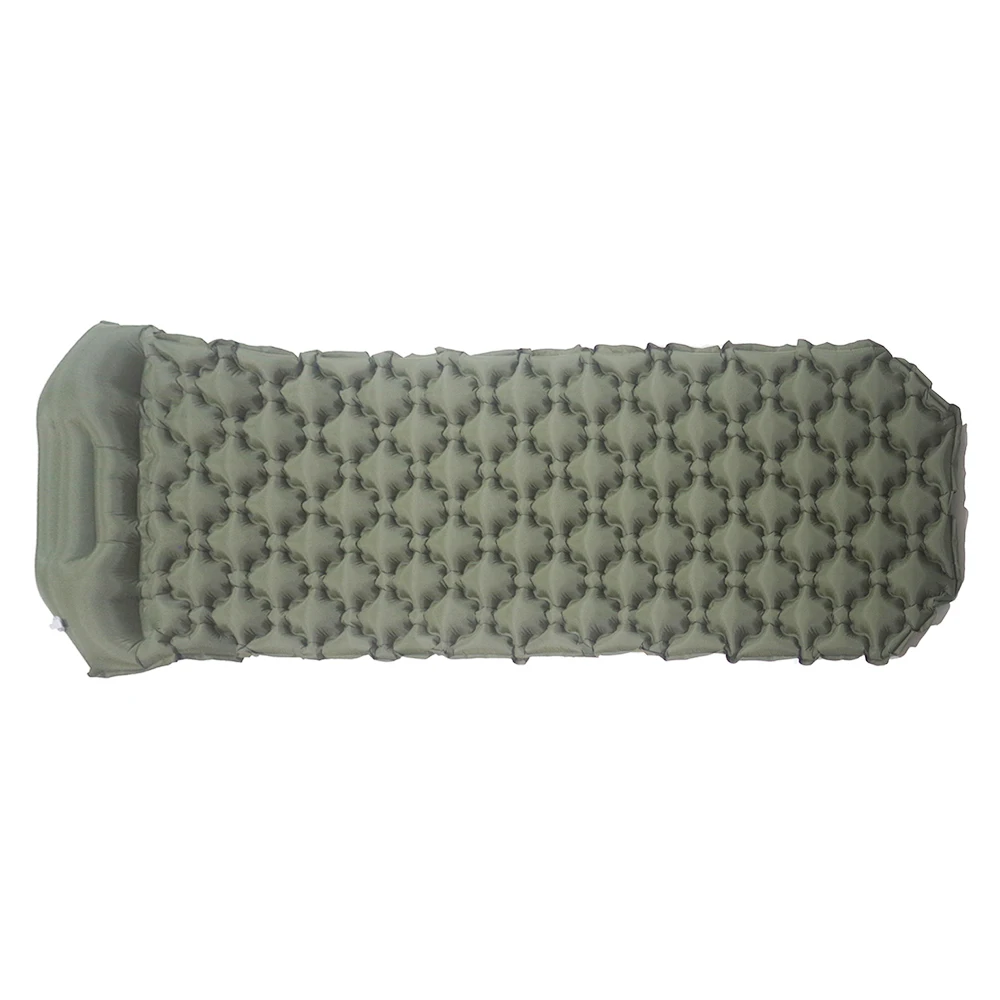 Army green Надувной матрас для отдыха на открытом воздухе спальный мешок коврик быстрое наполнение воздуха водонепроницаемый туристический коврик матрас с подушкой спальный коврик - Цвет: Army green