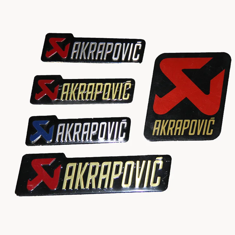 

Universal Aluminium 3D Label Stickers Akrapovic Exhaust Muffler Sticker Silencer Decals For Motorcycle