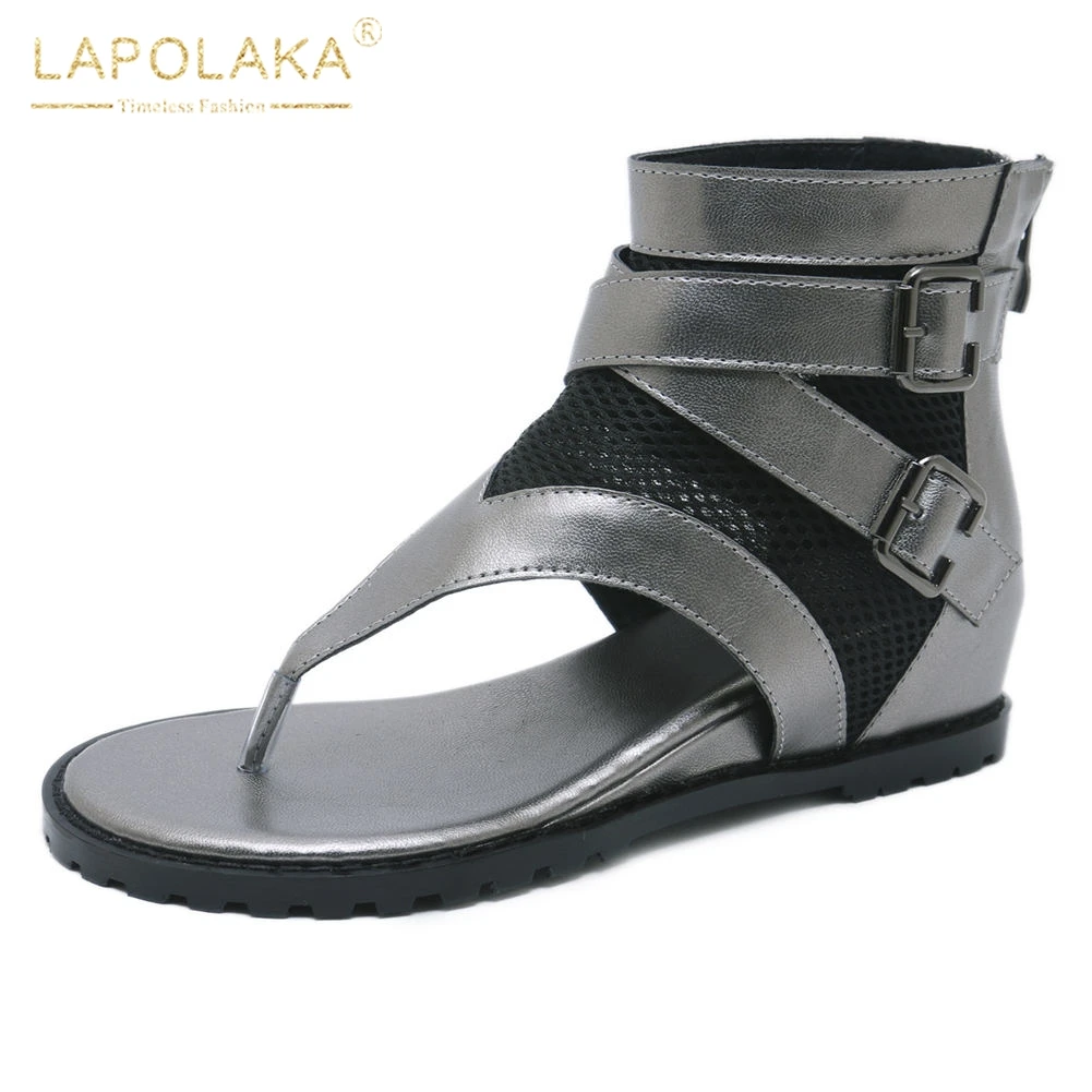 

Lapolaka On SALE Leisure Comfortable Air Mesh Summer Gladiator women's Shoes Woman Sandals Female Flip Flops