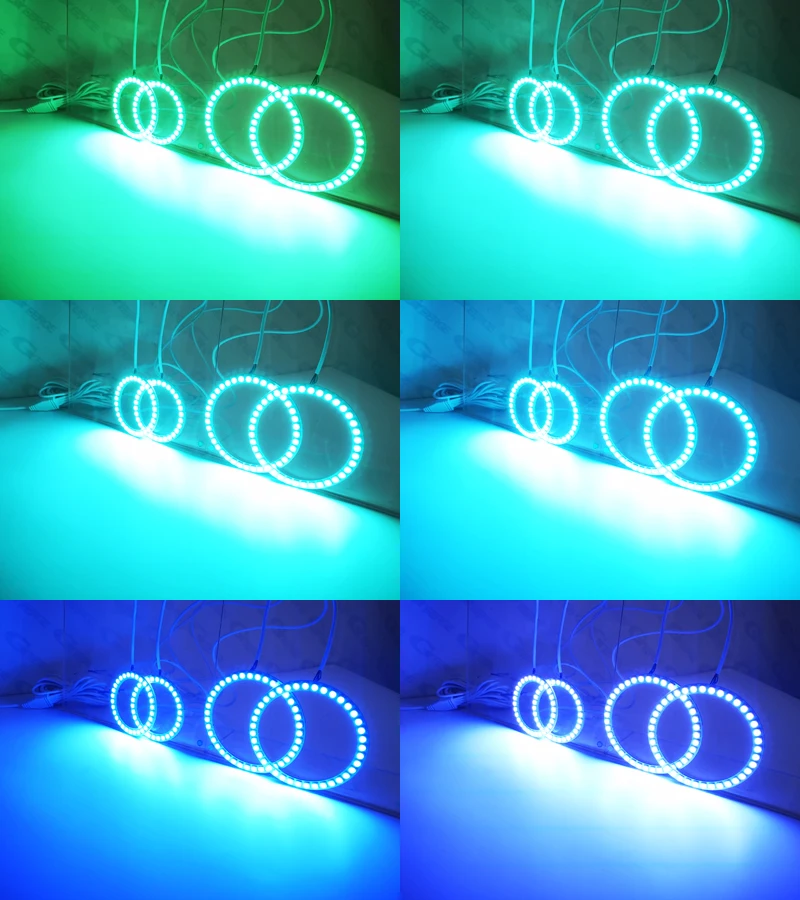 For Nissan 370Z 370 Z Z34 Fairlady Multi Color RGB LED Angel