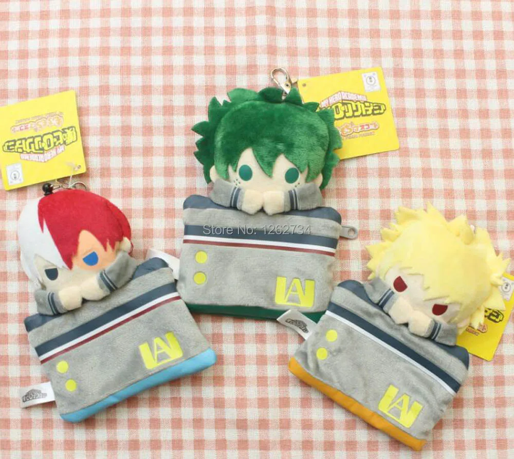 EMS 100/лот мой герой Academy Bakugou Katsuki Todoroki Shoto мидория изуку 15X10 см плюшевая Монета Сумка для карт