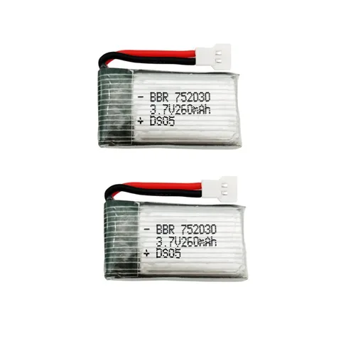 37V 260mAh Drone Lipo Battery 752030 For RC battery H8 Mini Eachine H8 RC Quadcopter Parts 37v lipo battery 2pcs 37V 260mAh Drone Lipo Battery 752030 For RC battery H8 Mini Eachine H8 RC Quadcopter Parts 37v lipo battery 2pcs
