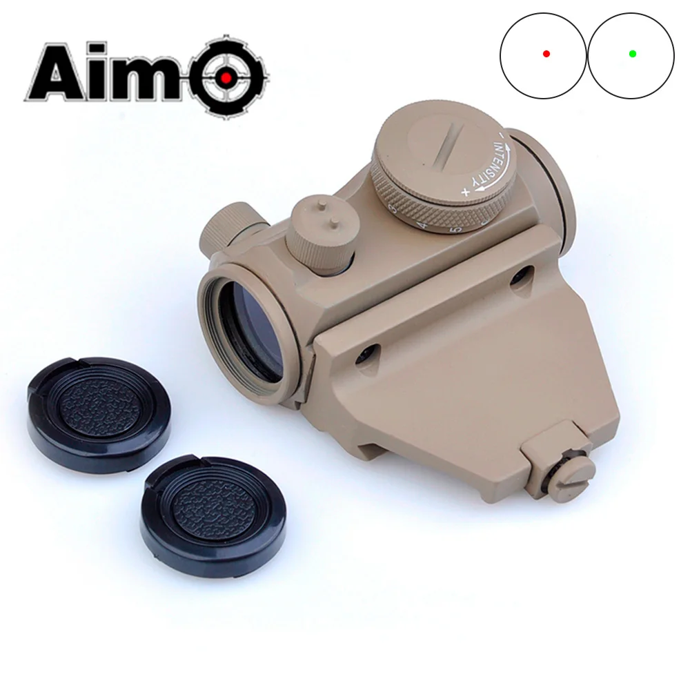 

AIM-O Tactical Rifescope T1 Red/Green Dot With Offset Rail Mount Scopes Airsoft Kolimator Sight Telescope AO5030 Hunting Optics