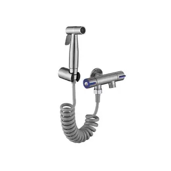 

Stainless Steel Toilet Spray Set Booster Small Shower High Head Pressure Brushed Partner Faucet Shower Toilet Shower Head N9I9