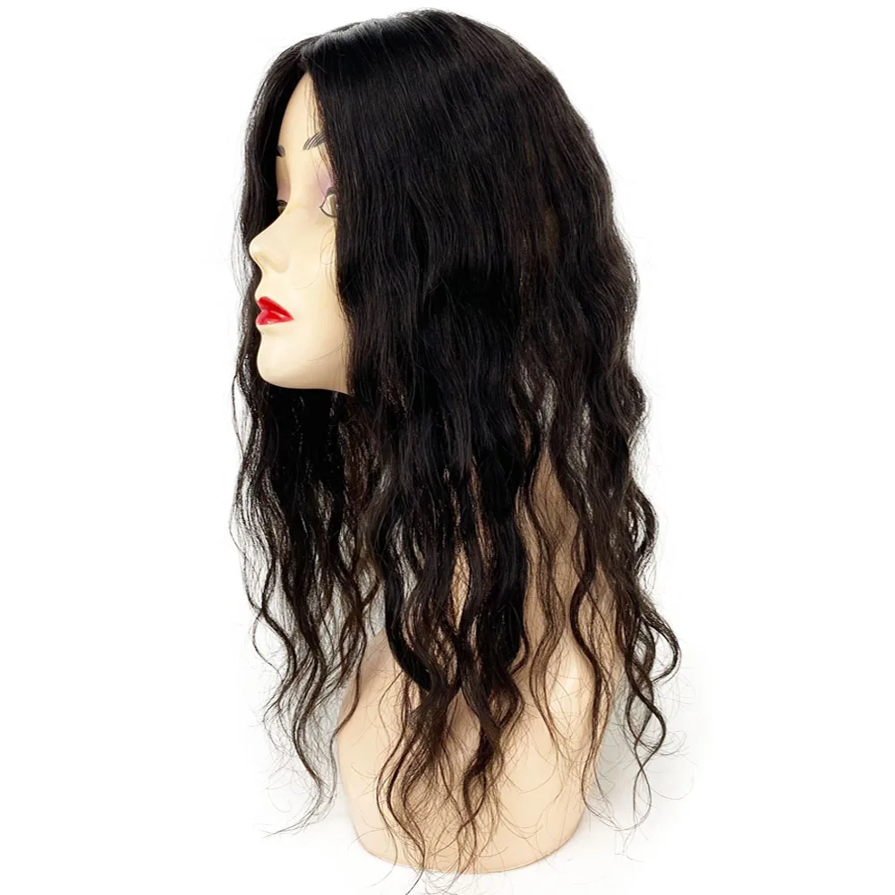 Silk Base Hair Topper 15x16CM Brazilian Virgin Human Hair Natural Hairpieces For Women Breathable Clip In Hair Extension 6x6inch