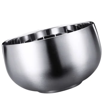 

1pc Durable Practical Heat Resistant Lightweight Reusable Food Container Stainless Steel Bowl Home