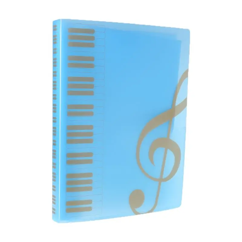 40 страниц A4 размер фортепиано Музыкальная оценка лист документ файл папка хранения Организатор M0XB - Цвет: Синий