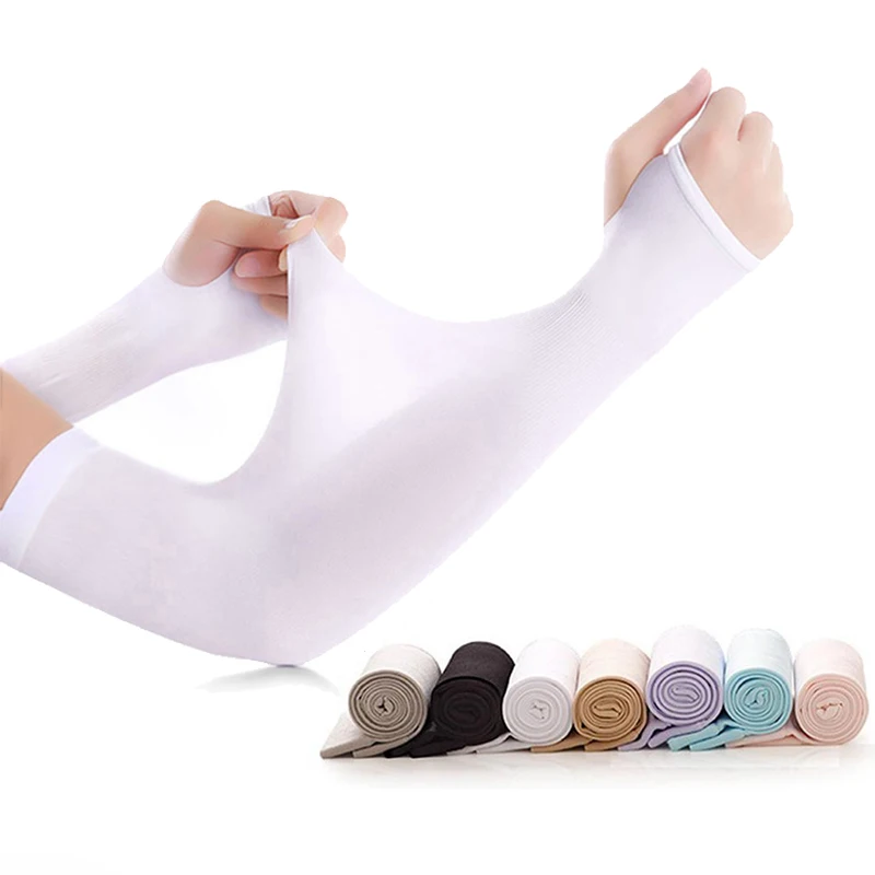 

Ice Silk Summer Sports Anti-ultraviolet Sleeves Outdoor Running Riding Driving Reflective Sunscreen Sleeves Gloves Men Women