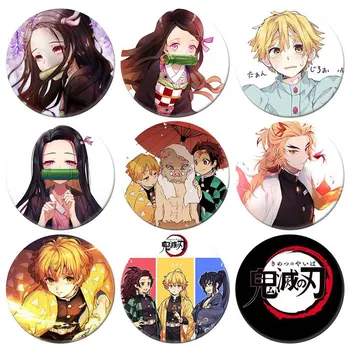 

Demon Slayer: Kimetsu No Yaiba Brooch, Japanese Anime Brooches & Pins Backpacks Bags Badges Button Brooch Pins