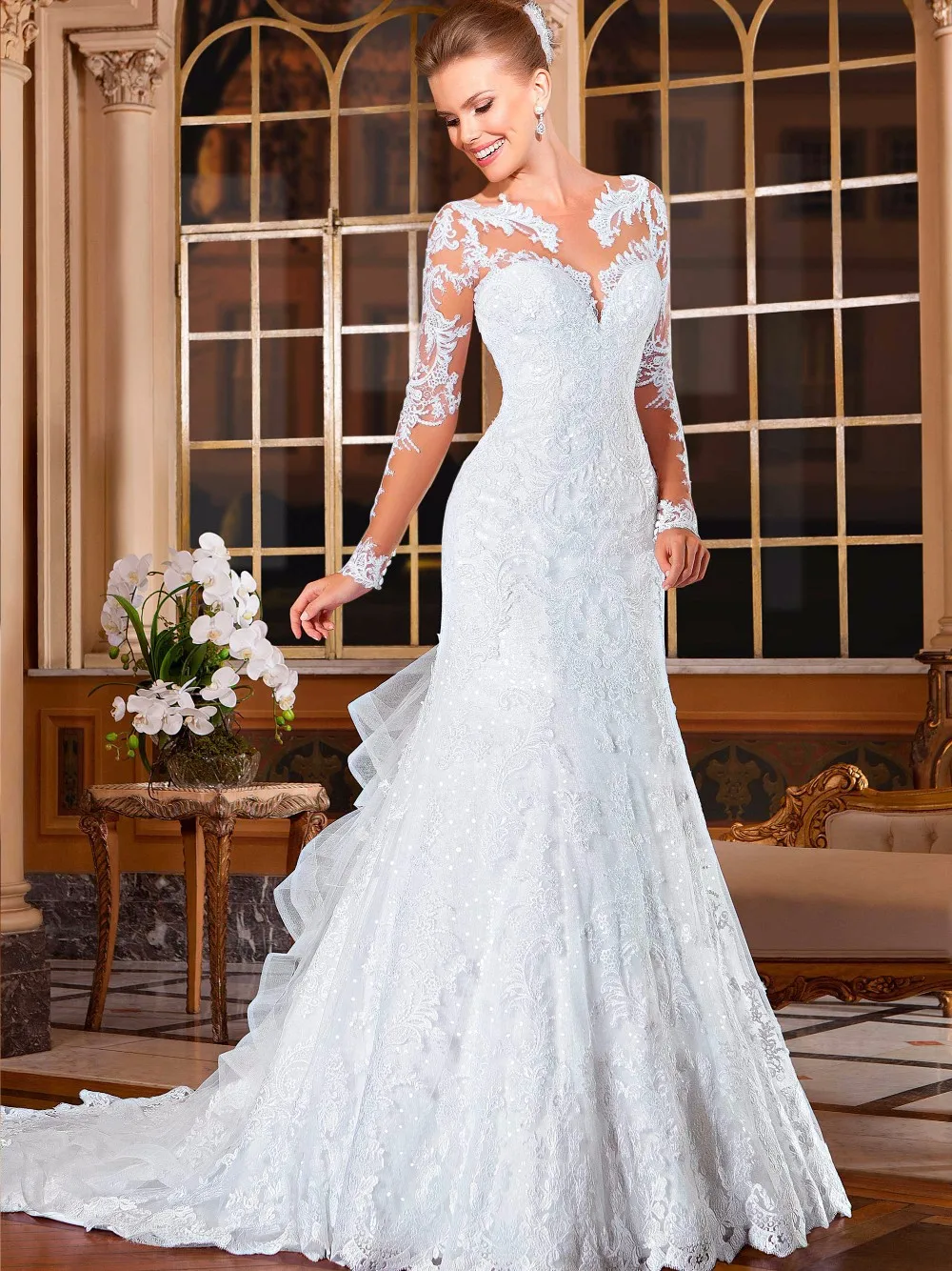 Vestido de noiva, винтажное платье русалки,, Прозрачное платье для невесты, платья для матери невесты
