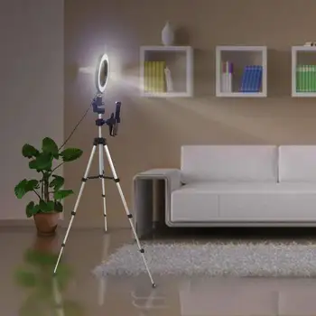 

Annular lamp 5.7 inches with the tripod bracket LiveDazzalin mini adjustable light LED live artifact