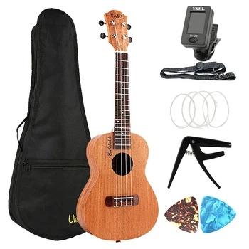 

YAEL 21 Inch Ukulele Kits Wood Soprano Ukulele 21 Inch Hawaiian 4-Strings Guitar Guitarra Musical Instruments Gifts