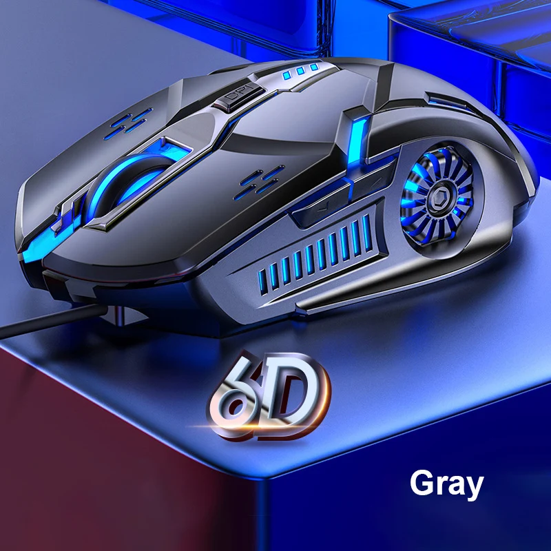 Игровая мышь G5 6 кнопок 7 цветов подсветки USB Проводная Бесшумная 4-скоростная