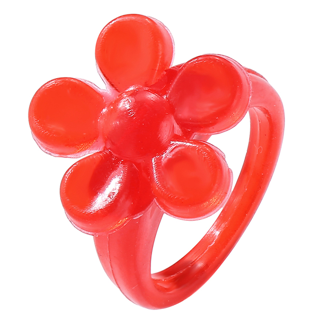 Children's Cartoon Rings Candy Flower Animal Bow Shape Ring Set Mix Finger Jewellery Rings Kid Girls Toys Christmas Gifts