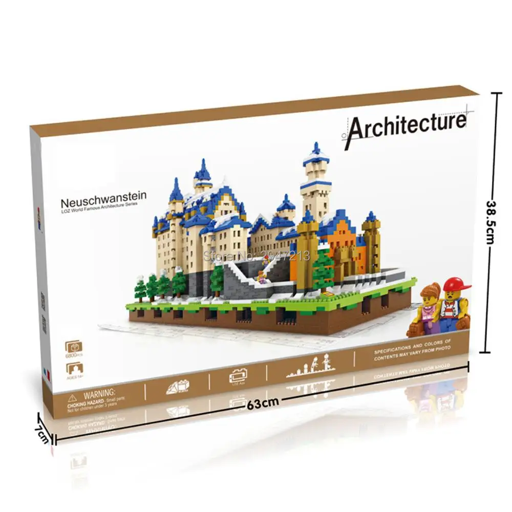 

hot LegoINGlys city creators Street view New Swan Stone Castle architecture mini micro diamond block model nano bricks toys gift