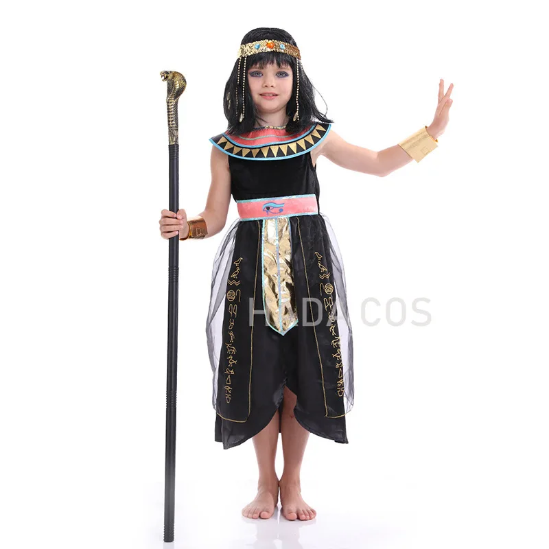 Carnevale piccolo faraone egiziano Costume Cosplay sacerdote Costume COS bambini  Cleopatra Halloween Party Performance vestiti bambini