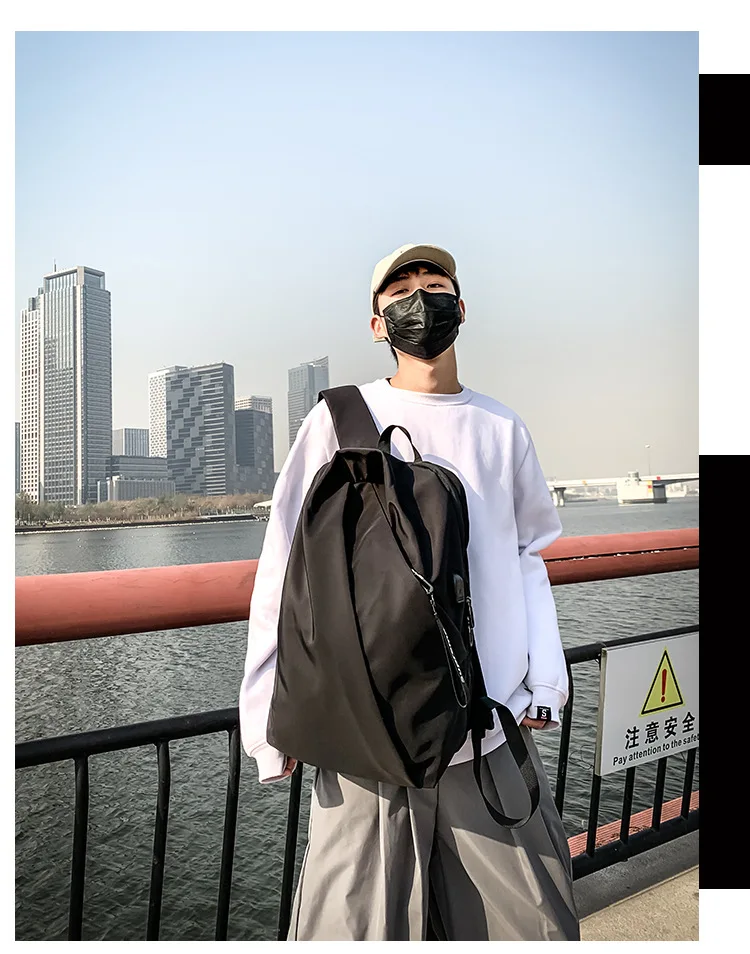 Men Backpack for Laptop 15.6"USB School Fashion Men Travel Backpack Bag Water Proof Backpack Men External USB Charge Bag