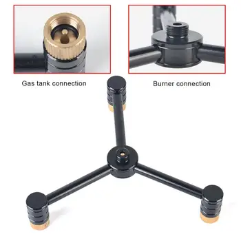 

Camping stove triangle head Adaptor Outdoor multi-cyli conversion multi-gas tank connection liquefied gas furnace valve Head