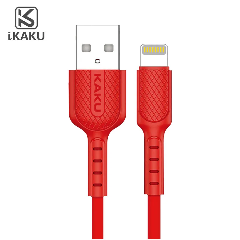 KAKU usb кабель lightning для apple USB кабель для быстрой зарядки и синхронизации данных для iPhone X 8 7 6 6S Plus 5 5S для iPad Air шнур зарядного устройства - Цвет: Красный