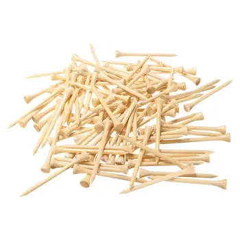 

100x Burlywood Wooden Professional Golf Tees 8m 3 1/4 inch Length Golfer Gift