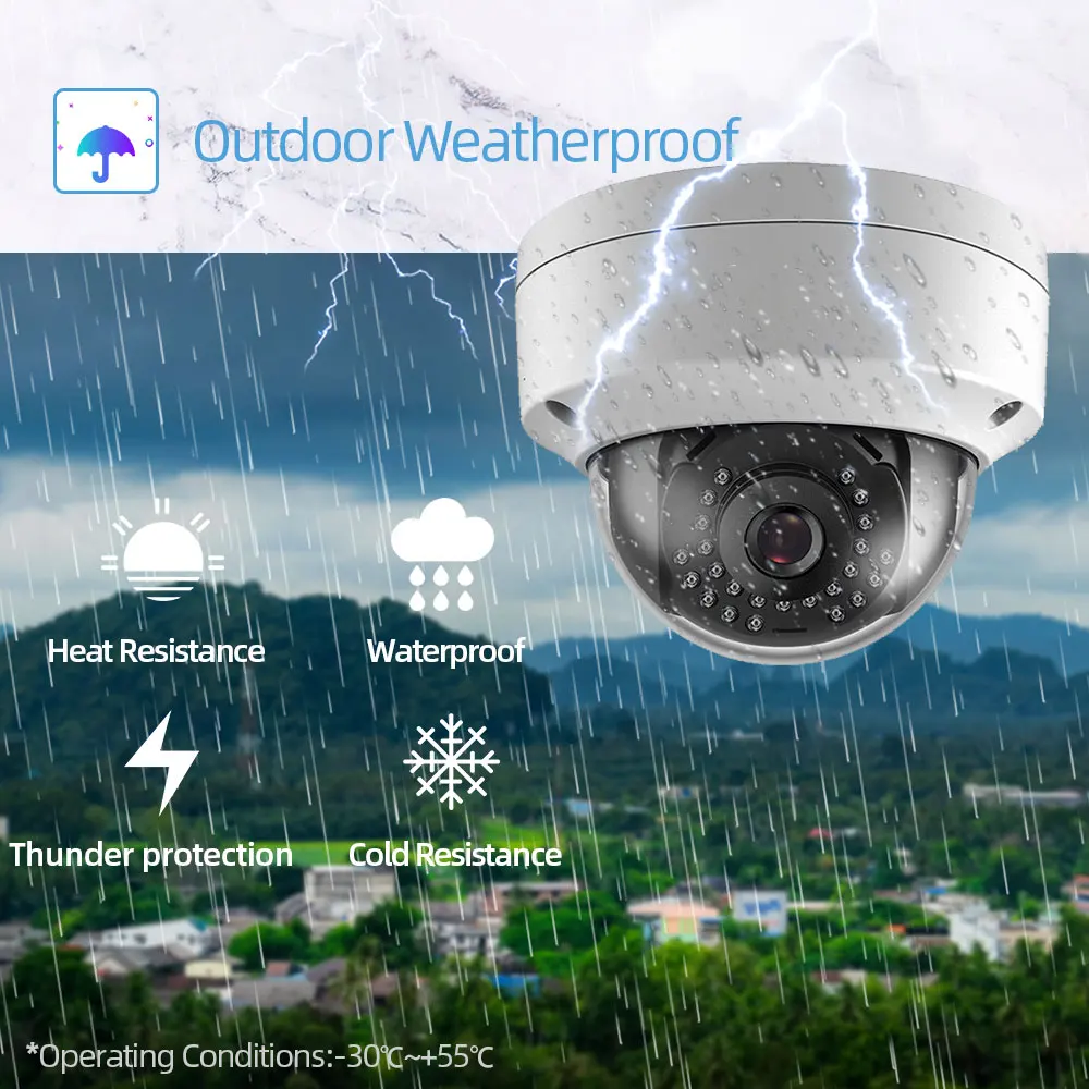 HD 5MP IP Камера комплект H.265 CCTV Системы 4CH POE NVR набор на открытом воздухе