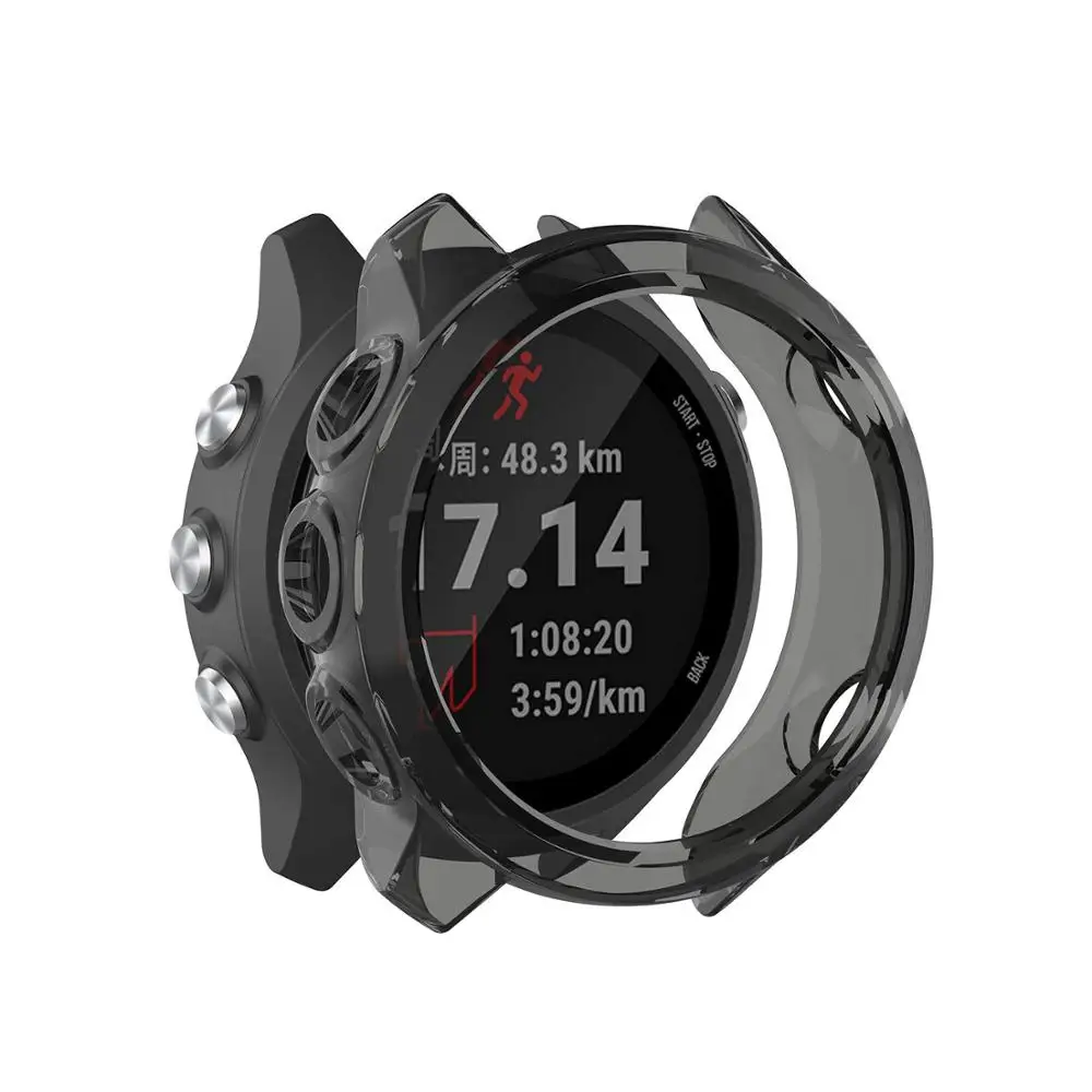 Чехол из ТПУ для Garmin Forerunner 245/245M защитная оболочка экрана для Garmin Forerunner 245/245M Смарт-часы защитные - Цвет: black
