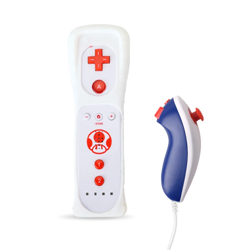 2 in 1 For Nintendo Wiimote Built in Motion Plus Inside Remote Gamepad Controller For Wii Controller For Wii remote and nunchuck 