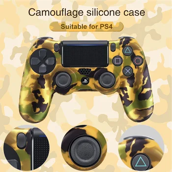 

Anti-slip Camo Silicone Rubber Skin Durable Case Gel Cover Grip for Playstation 4 PS4 Washable Controller