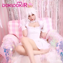 DokiDoki-R игра Супер Марио для косплея Kingboo призрак костюм принцессы женское белое платье супер Марио для косплея костюм Хэллоуин