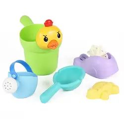 Qin hui игрушка для ванны, Пляжная ванна, игра с водой, детская игрушка из пяти частей, цыплята, xi tou bei, Bailer, песочный фильтр, игрушка