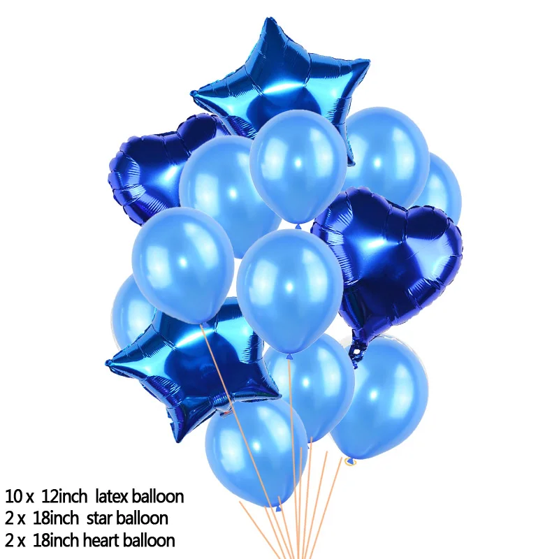 Вечерние, декоративные шары, латексные, конфетти, шары, звезда, любовь, сердце, фольгированные шары, для дома, свадьбы, дня рождения, Нового года, воздушные шары, товары - Цвет: T08-14PCS