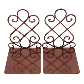 

1pair Shelf Book End Documents Support Desktop Organizer Home Office Student Iron Stand Kids School Storage Holder Stationery