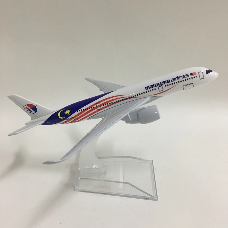 16CM Malaysia Airlines AIRBUS A350 Passenger Airplane Aircraft Diecast Model 