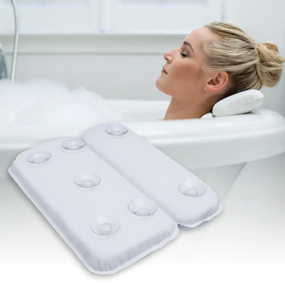 

SPA Bathtub Pillow Soft 2-Panel Shoulder Non-slip Suction Bath Headrest Cushion bathing pillow waterproof bath tub pillow spa