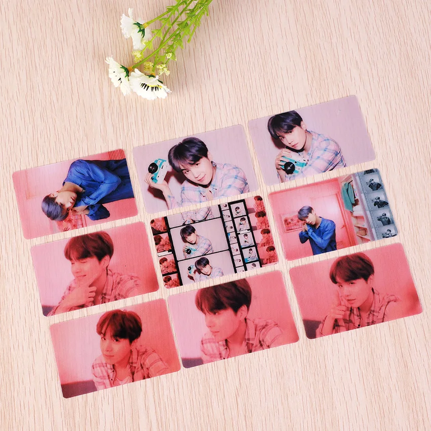 9 шт./компл. kpop Bangtan boys прозрачная Фотокарта карта soul persona альбом высокое качество фото карта Bangtan boys один kpop - Цвет: SUGA1