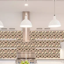 MSC019 Foreign Trade Hot Selling 3D Mosaic Creative Tile Stickers Home Decoration DIY Waterproof Wall Sticker Floor Stickers