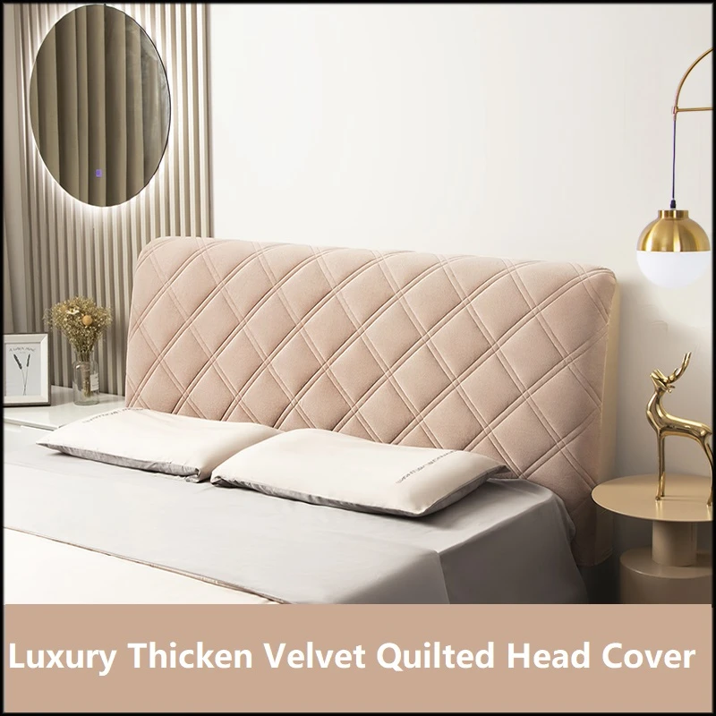 High Quality Velvet Quilted Headboard Cover All inclusive Super Luxury Soft  Thicken Short Plush Quilting Bed Head Cover|Bedspread| - AliExpress