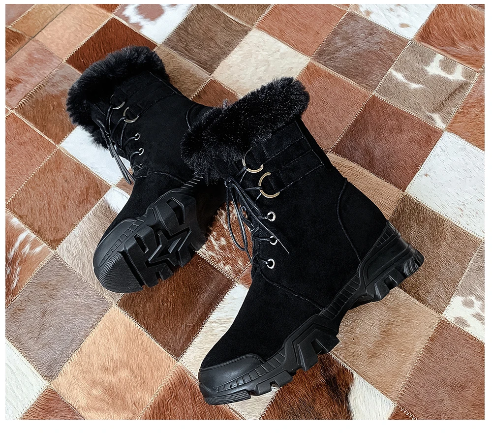 SOPHITINA/зимние сапоги; удобные теплые однотонные ботинки из высококачественной натуральной кожи с круглым носком на шнуровке; женские ботильоны; PO314