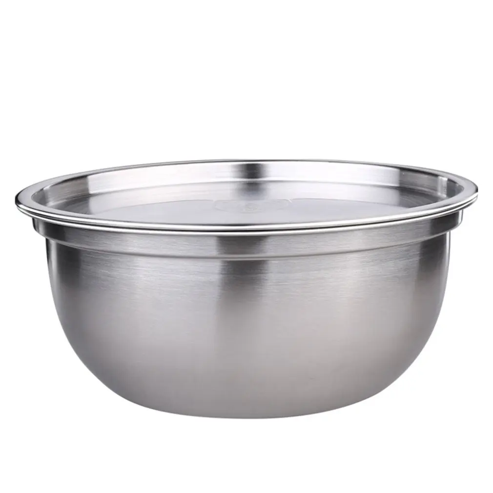 

Stainless Steel Basin Thickened And Deep Round Household With Lid Tableware Kitchen Egg And Noodle Dishwashing Pot