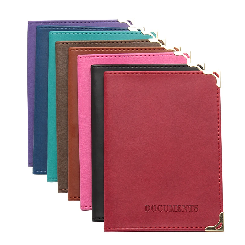 

Leather Solid Color Card Wallet PU Auto Driver's License Bag Cover Russian Car Driving Documents Card Holder Credit Card Holder