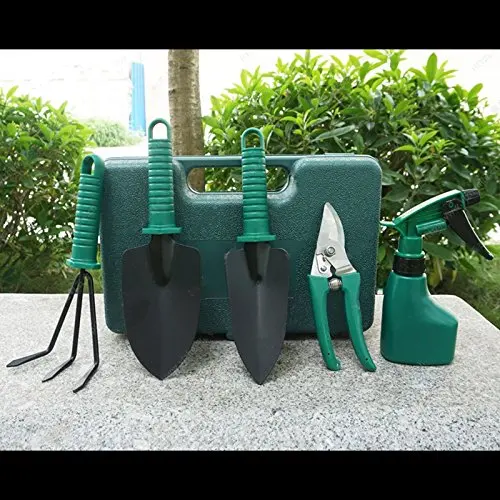 

New 5 Pcs/set Garden Tool Set Shovel Rake Clippers Household Multifunctional Kit Garden Planting Plastic Case Packing