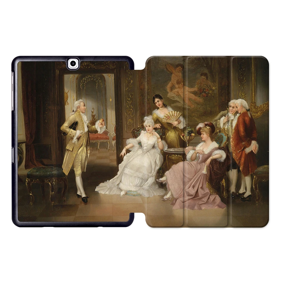 SS17 MTT чехол из искусственной кожи для samsung Galaxy Tab S2 9,7 ''T810 T815 T813 T819 Магнитный Флип-Стенд чехол для планшета с масляным рисунком - Цвет: SS17