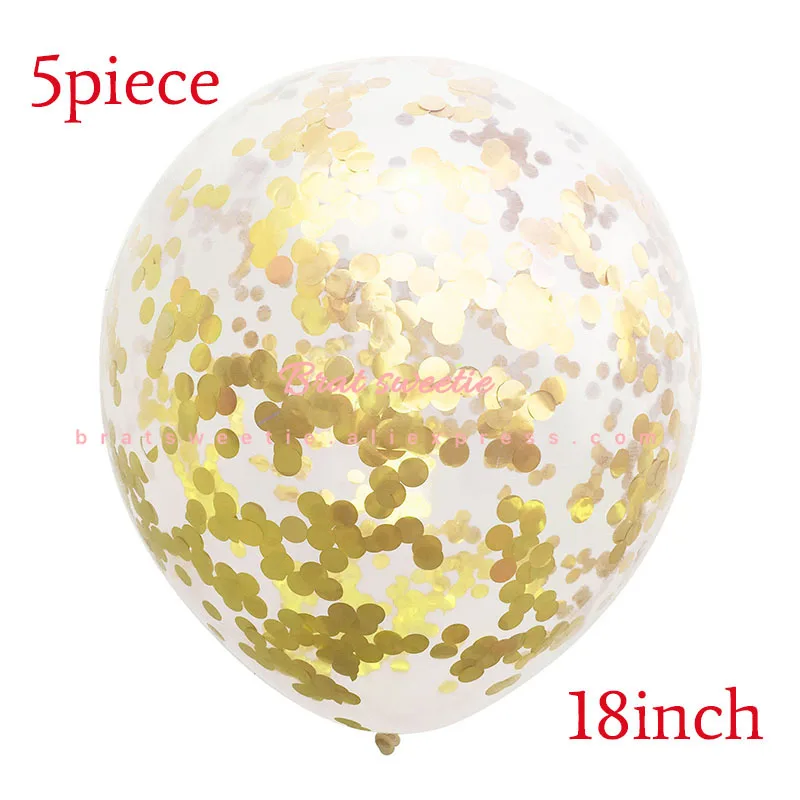 Gold Paper Plates Straws Napkins Bachelorette Party Tableware Adult Birthday Party Supplies Wedding Table Decorations - Цвет: 5pc gold confetti