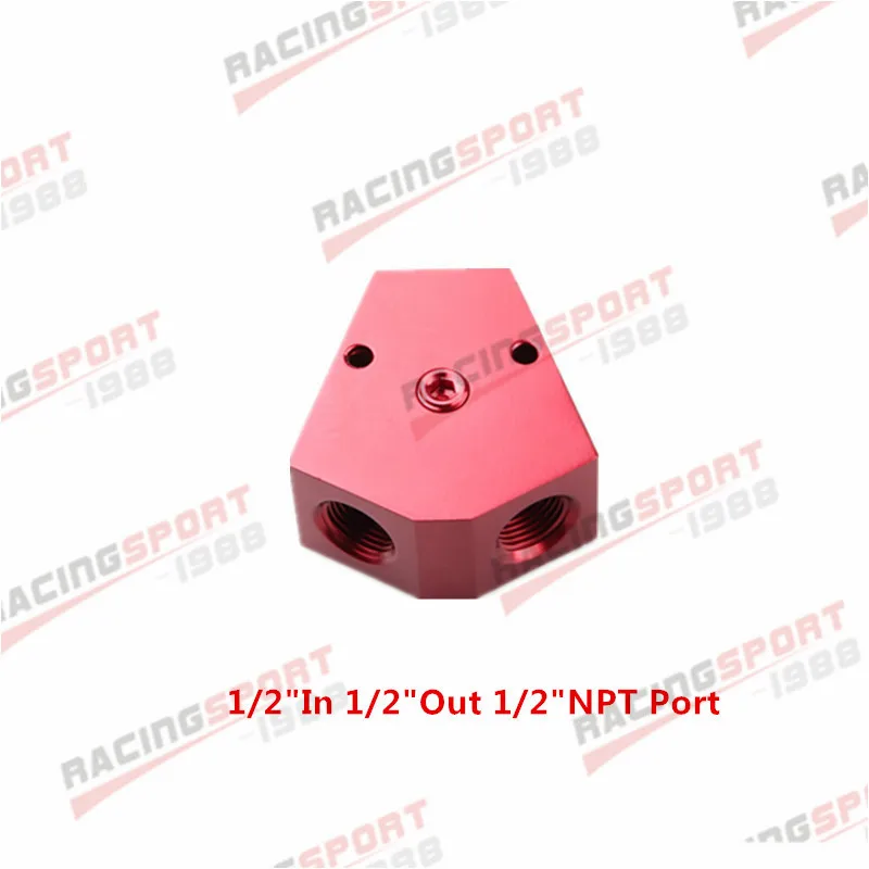 1/" 3/8" в 1/" 3/8" из женский y-блок фитинг 1/" 1/8" NPT калибровочный порт - Цвет: RED