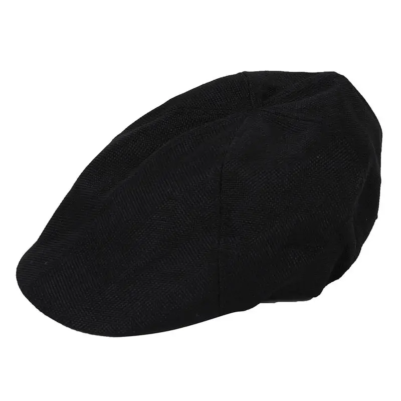 Твердые жидкости системы Гэтсби крышка плюща шляпа Гольф Вождение Лето солнце плоский таксисте газетчик-черный